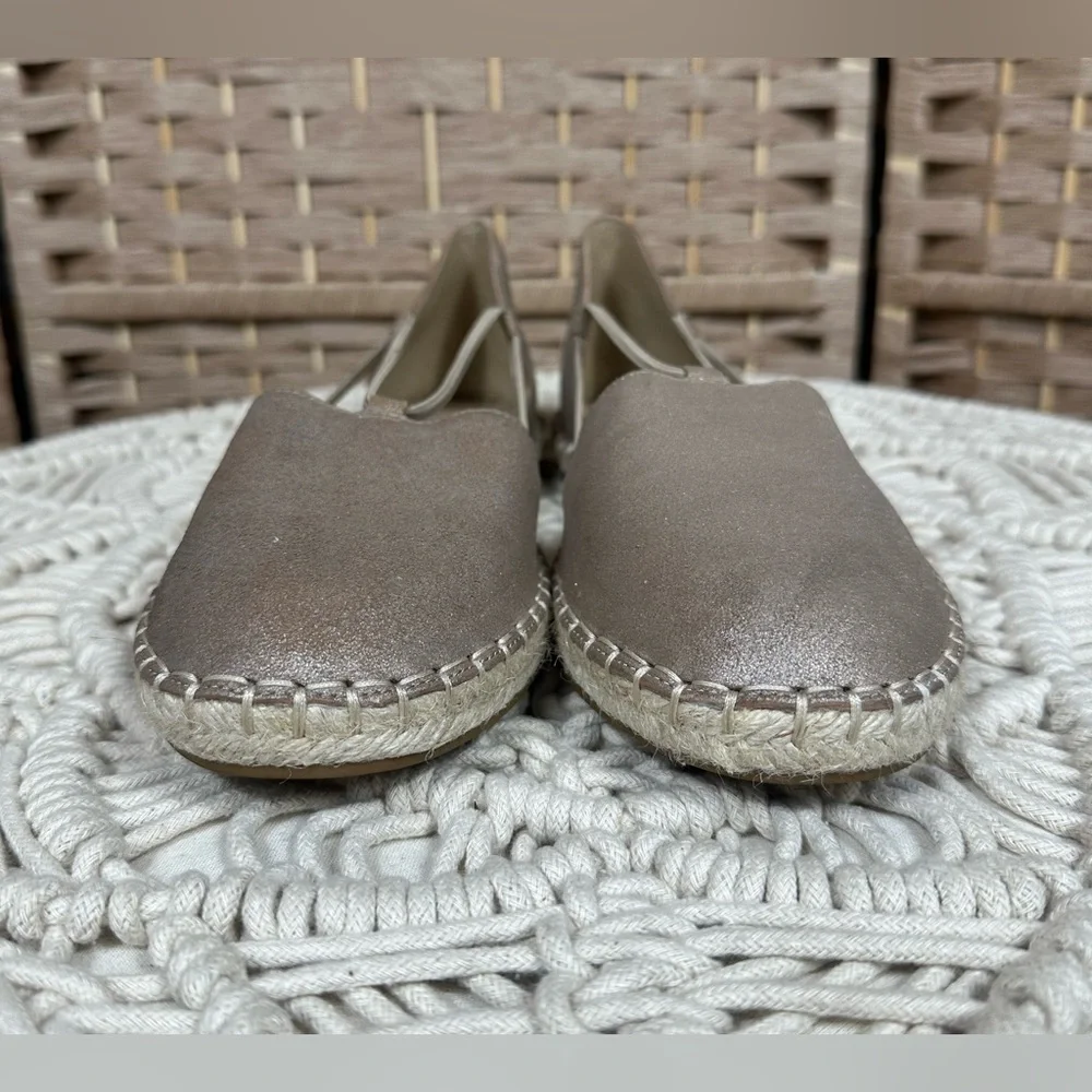 Eileen Fisher Lee Metallic Suede Espadrille Flat - Size 8